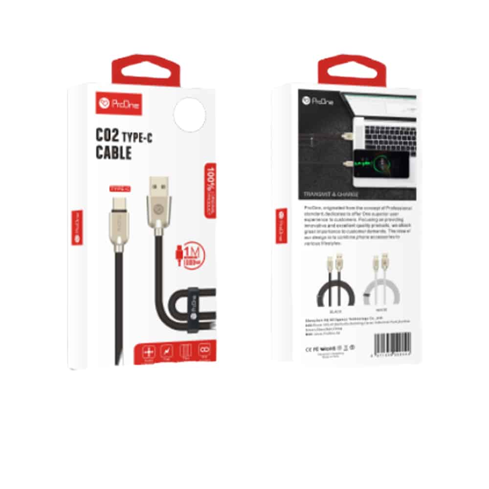 کابل USB به USB-C پرووان مدل PCC140 طول 1 متر - 