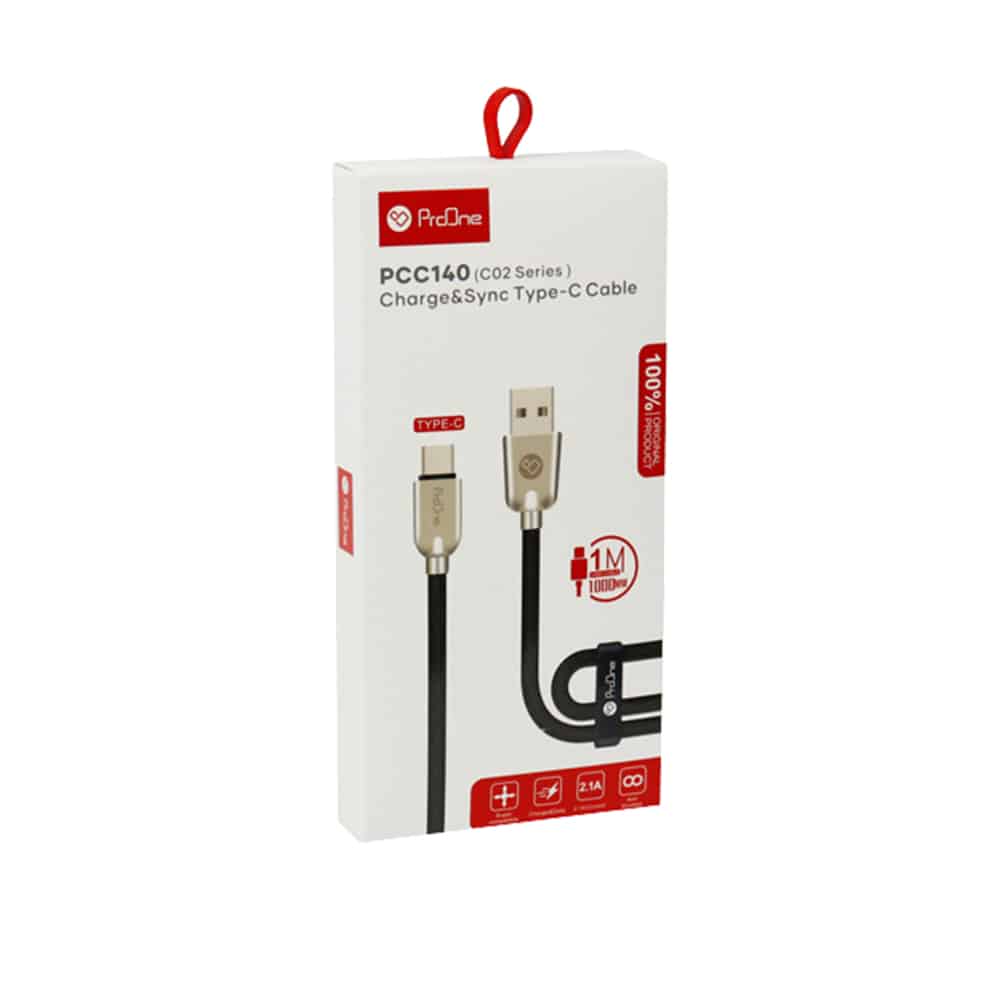 کابل USB به USB-C پرووان مدل PCC140 طول 1 متر - 