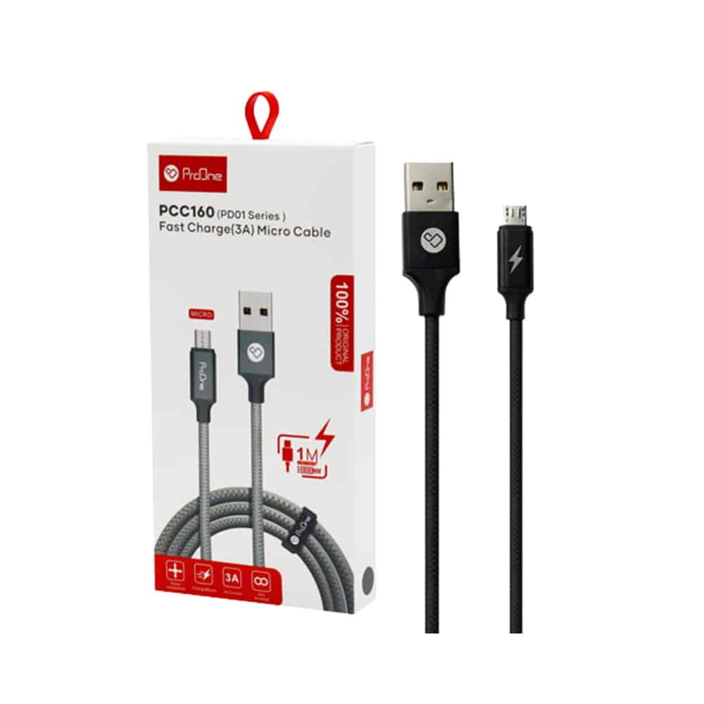 کابل تبدیل USB به microUSB پرووان مدل PCC160 طول 1 متر - 