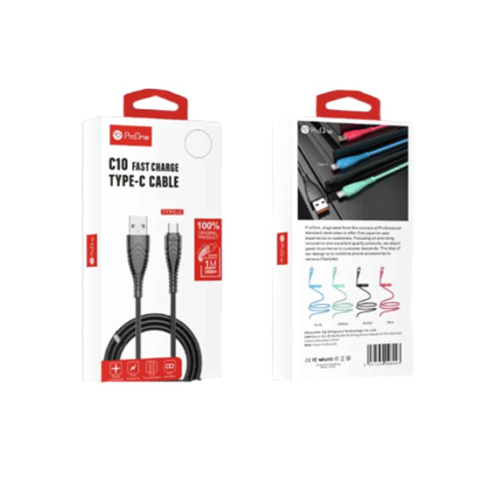 کابل تبدیل USB به Type-C پرووان مدل PCC165 طول 1 متر - 