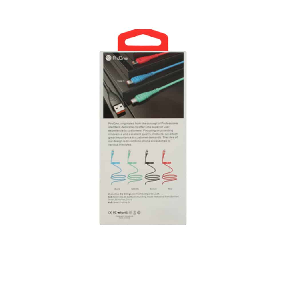 کابل تبدیل USB به Type-C پرووان مدل PCC165 طول 1 متر - 