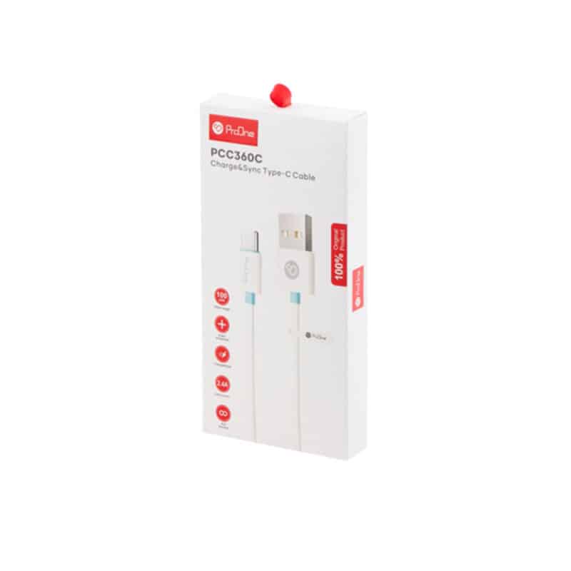 کابل تبدیل USB به USB-C پرووان مدل PCC360C طول 1 متر - 