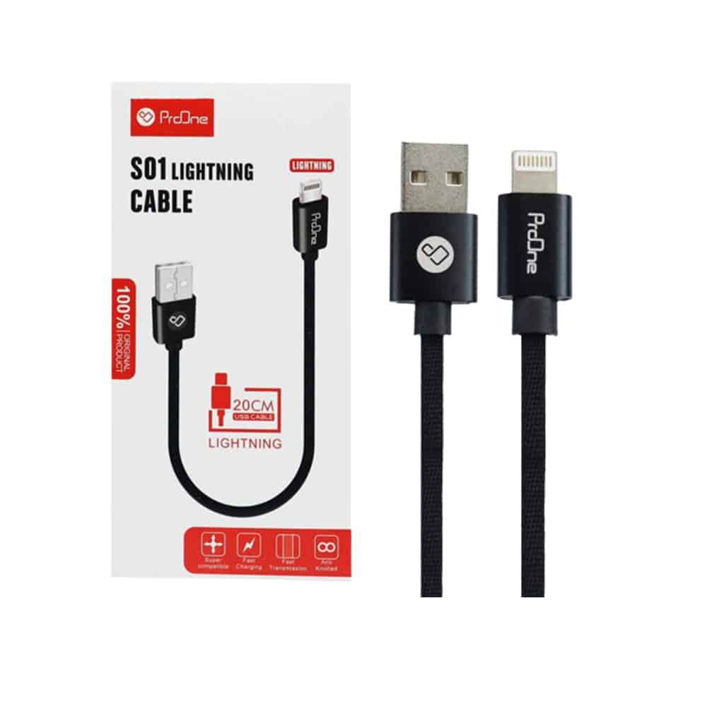 کابل تبدیل USB به لایتنینگ پرووان مدل PCC120 طول 0.20 متر - 