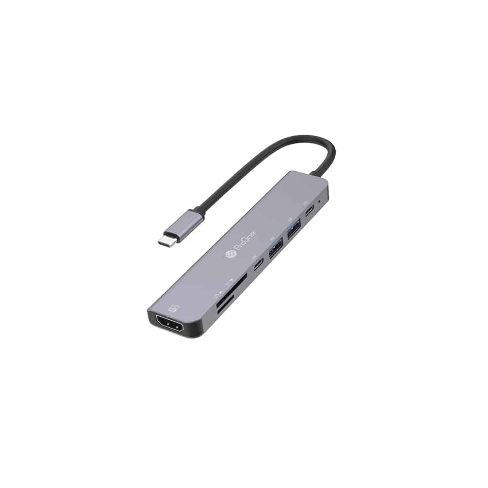 مبدل Type-C, HDMI, TF Card, USBبه HDMI پرووان مدل PHU565 - 