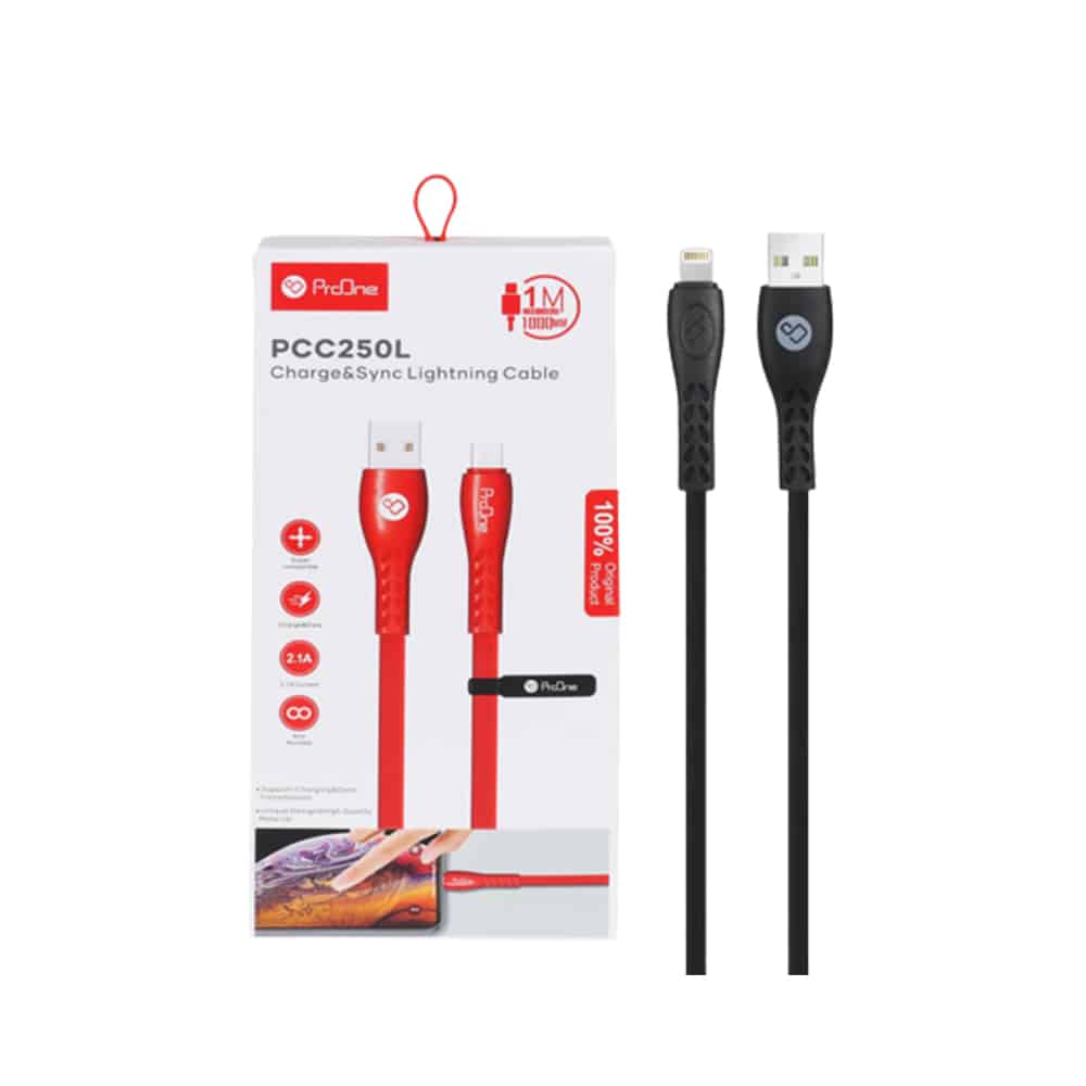 کابل تبدیل USB به لایتنینگ پرووان مدل PCC250L طول 1 متر - 