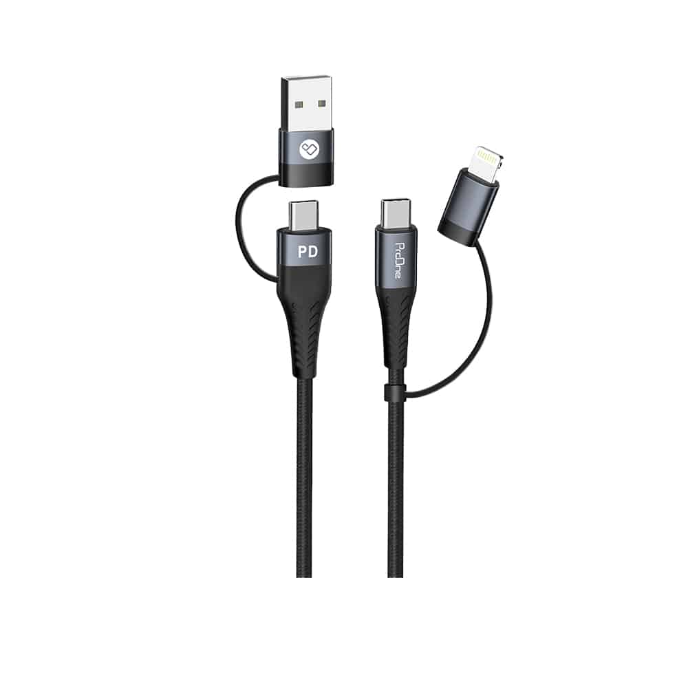 کابل تبدیل USB به Type-Cو لایتنینگ پرووان مدل PCC395PD - 