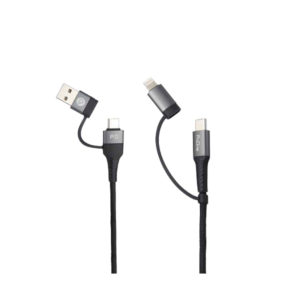 کابل تبدیل USB به Type-Cو لایتنینگ پرووان مدل PCC395PD - 