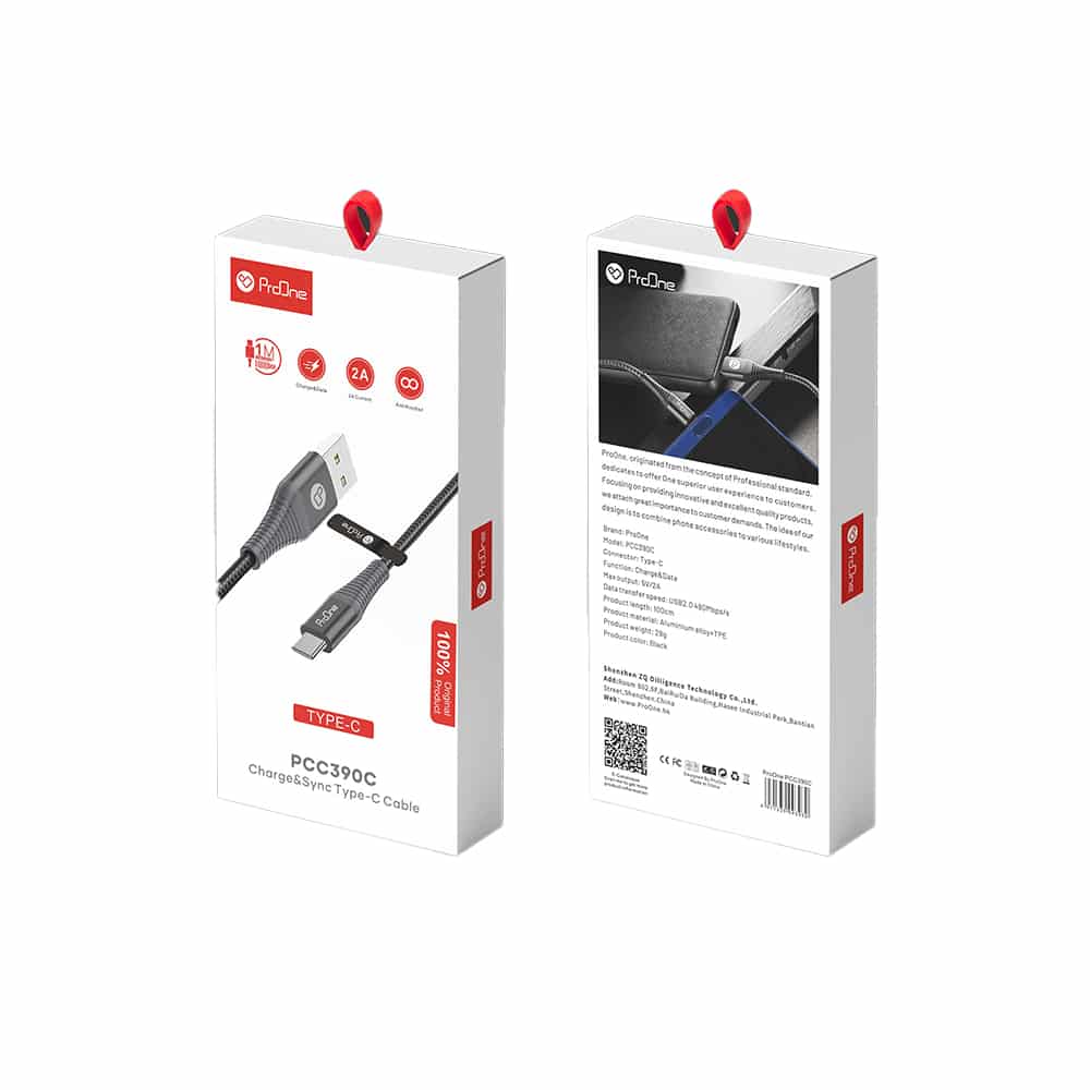 کابل تبدیل USB به Type-C پرووان مدل PCC390C - 