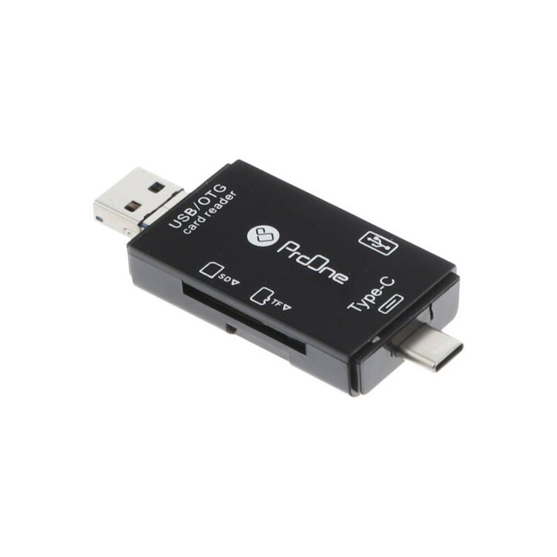 مبدل USB-C / USB / microUSB به SD / USB / TF پرووان مدل PCO03 - 