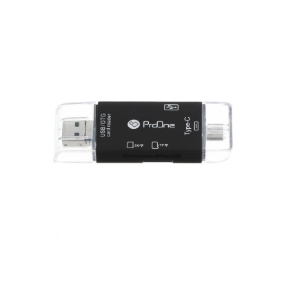 مبدل USB-C / USB / microUSB به SD / USB / TF پرووان مدل PCO03 - 