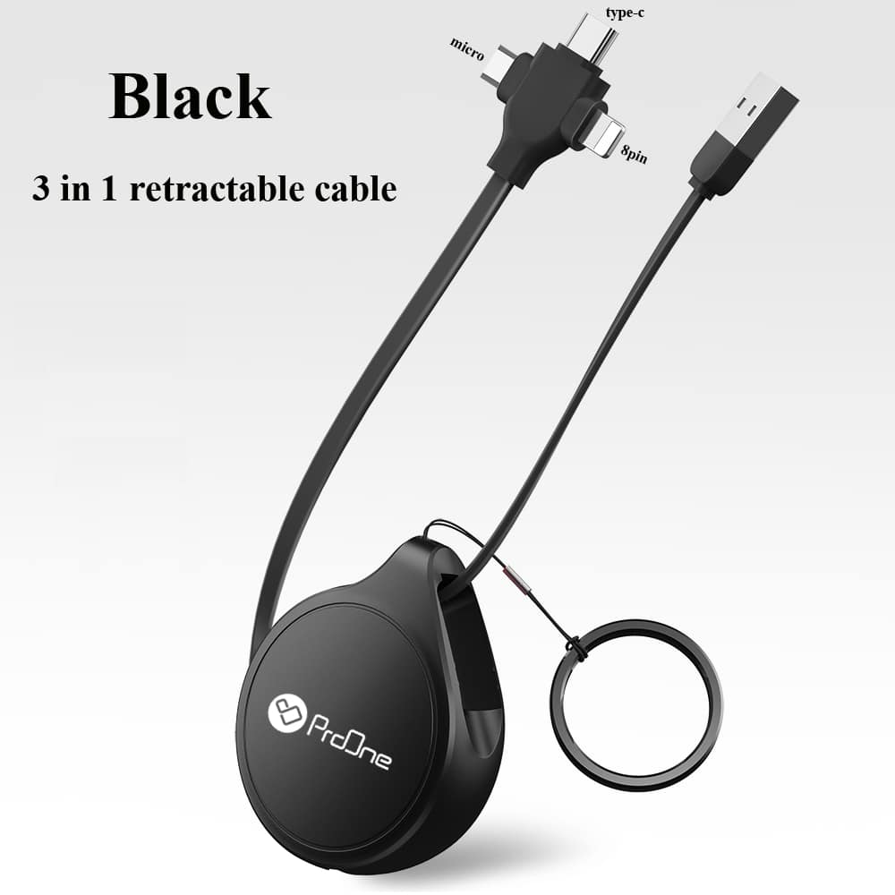 کابل تبدیل USB به USB-C / microUSB / لایتنینگ پرووان مدل PCC108R طول 1 متر - 