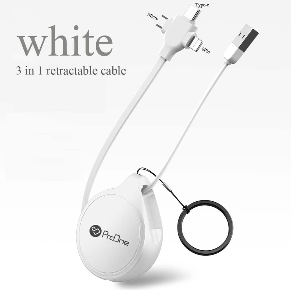 کابل تبدیل USB به USB-C / microUSB / لایتنینگ پرووان مدل PCC108R طول 1 متر - 