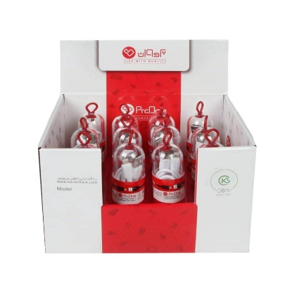 کابل شارژ آیفون ProOne مدل PCC385L – سفید (بسته 12 عددی) - 