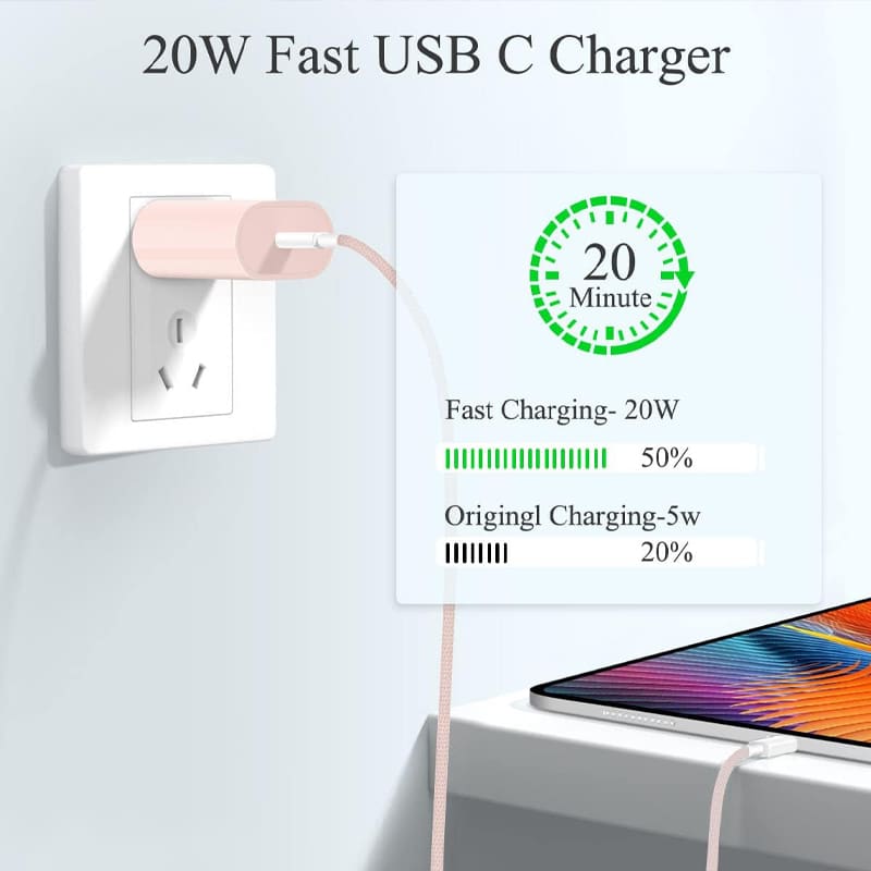 شارژر دیواری 20 وات پرووان مدل PWC 540C به همراه کابل USB-C - 