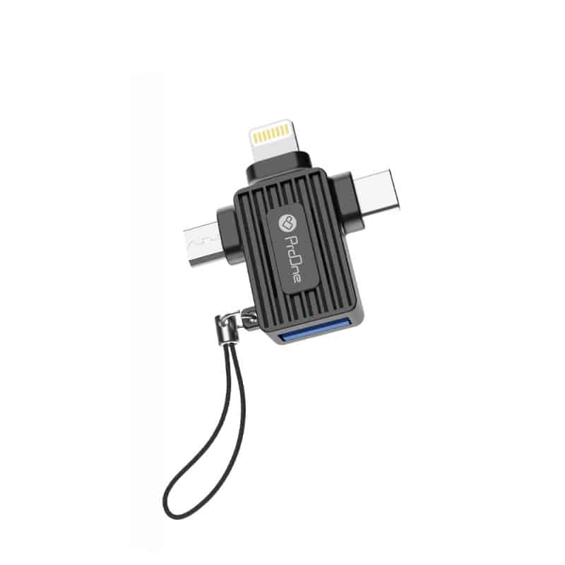 مبدل لایتنینگ به USB-C / USB / micro USB پرووان مدل PCO10 - 