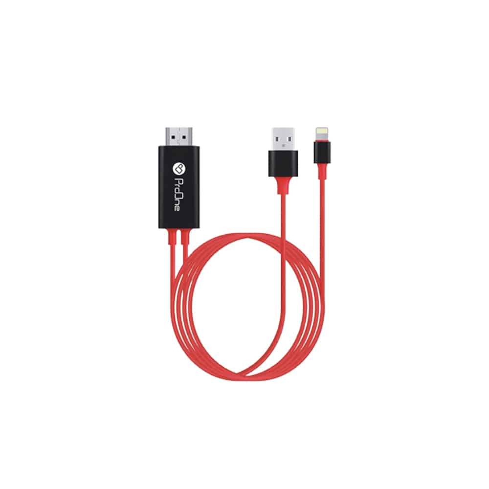 کابل تبدیل لایتنینگ به HDMI پرووان مدل PCH75 طول 1.8 متر - 