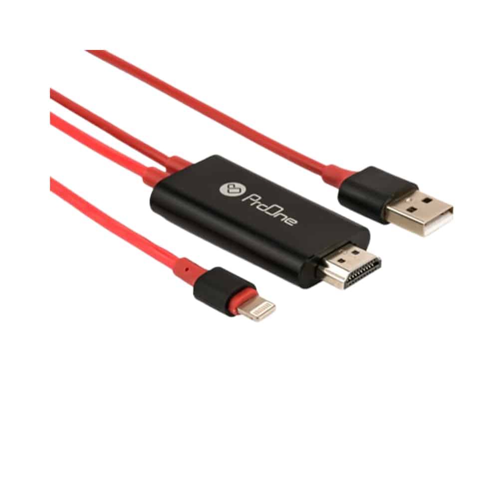 کابل تبدیل لایتنینگ به HDMI پرووان مدل PCH75 طول 1.8 متر - 