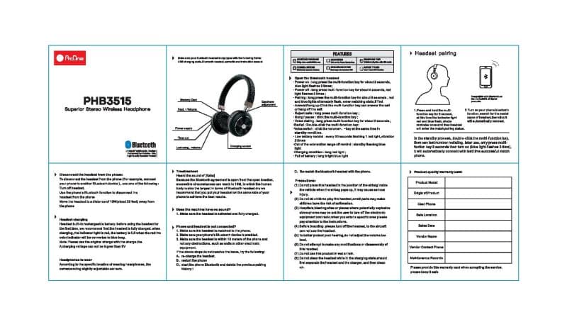 هدفون بلوتوثی پرووان مدل PHB3515 - 