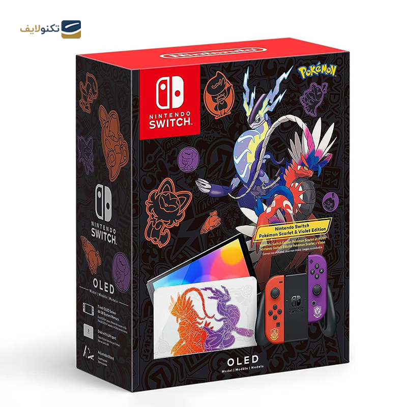 کنسول بازی نینتندو مدل Switch White OLED Pokémon Scarlet & Violet - Nintendo Switch OLED Pokémon Scarlet & Violet Limited Edition