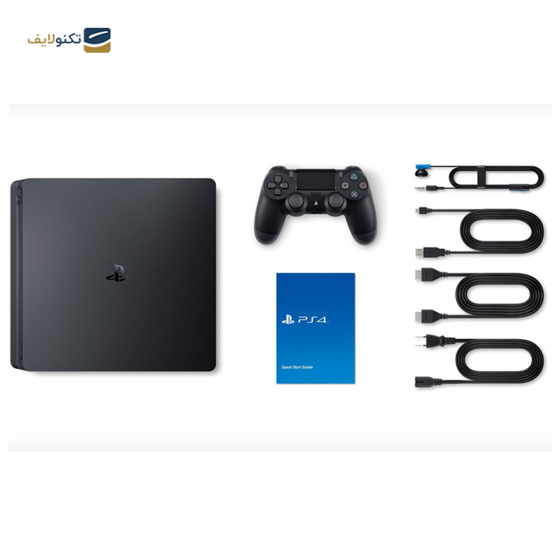 پلی استیشن 4 اسلیم ظرفیت 500 گیگابایت با دسته اضافه R - Sony Playstation 4 Slim 500GB with DualShock 4 Red