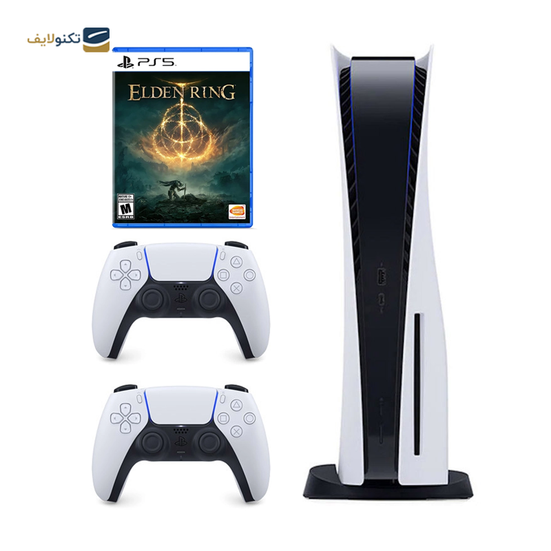 پلی استیشن 5 نسخه استاندارد دیسک خور به همراه دو دسته و بازی Elden Ring - PlayStation 5 Standard ed. with 2 DualSense Controllers &Elden Ring Game