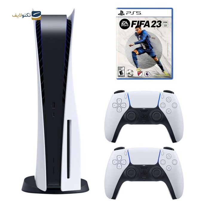 باندل پلی استیشن 5 استاندارد دیسک خور با دو دسته و بازی فیفا 23 - Sony Playstation Standard Disk with FIFA 23