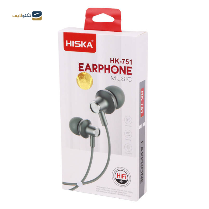 هندزفری با سیم هیسکا مدل HK-751 - Hiska HK-751 Wired Handsfree