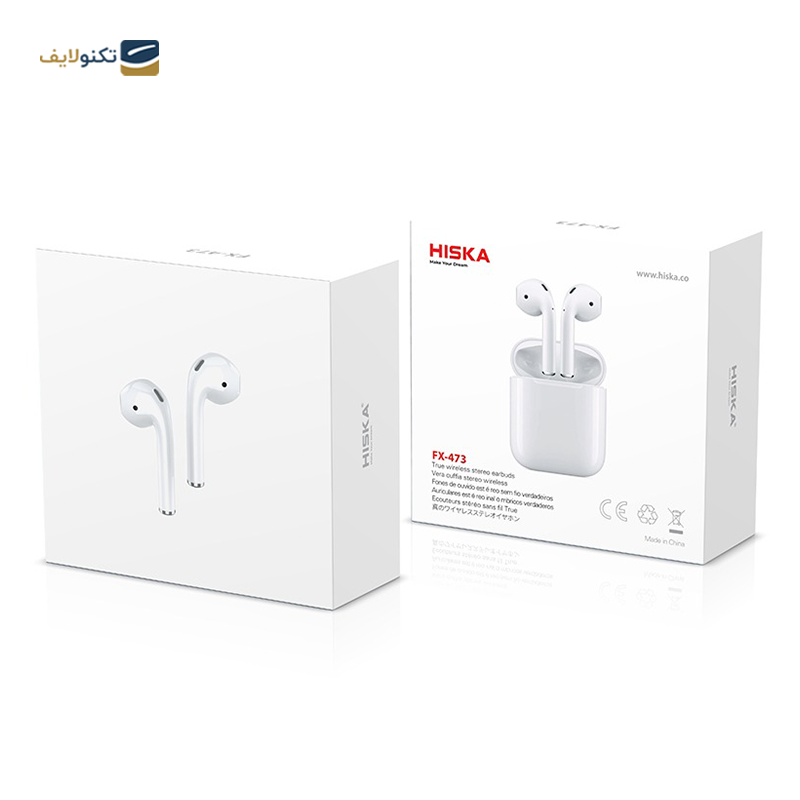  هندزفری بی سیم هیسکا مدل FX-473 - Hiska Stereo Airpod FX-473 with Charging case