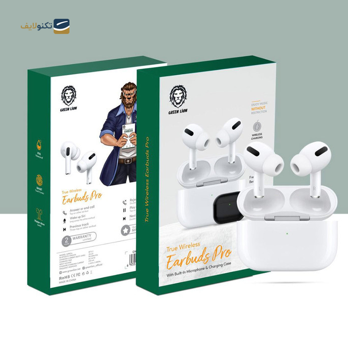 هندزفری بلوتوثی گرین لاین مدل GNTWSPROWH Earbuds Pro - Green GNTWSPROWH Earbuds Pro bluetooth hands-free