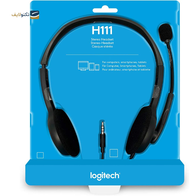 هدفون سیمی لاجیتک مدل H111 STEREO - Logitech H111 STEREO Wired HEADSET