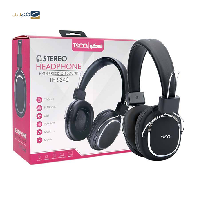 هدفون بی سیم تسکو مدل TH 5346 - TSCO TH 5346 Wireless Headphone