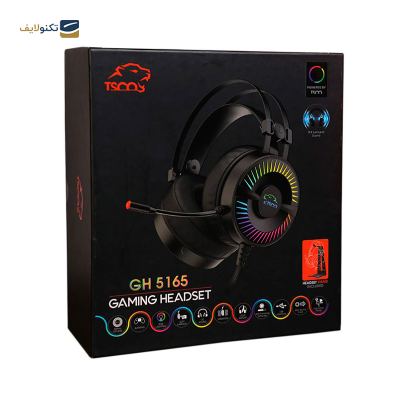 هدفون با سیم گیمینگ تسکو مدل GH 5165 - Tsco GH 5165 Gaming Headset