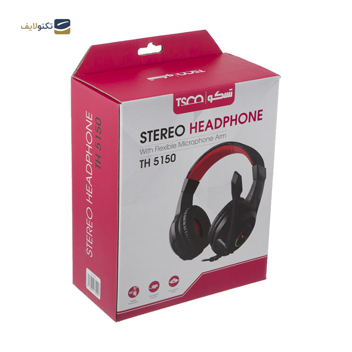 هدفون با سیم تسکو مدل TH 5150 - TSCO TH 5150 Wired Headset