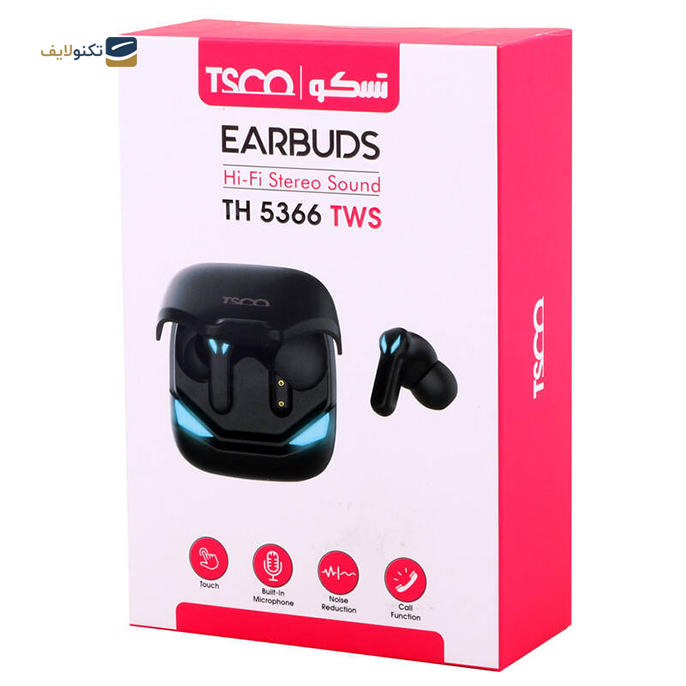 هندزفری بی سیم تسکو مدل TH 5366  - TSCO TH 5366 TWS Bluetooth Headset