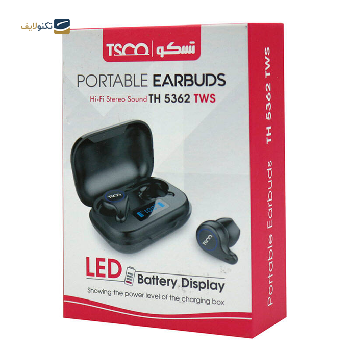 هندزفری بی سیم تسکو مدل TH 5362  - TSCO TH 5362 TWS Bluetooth Headset