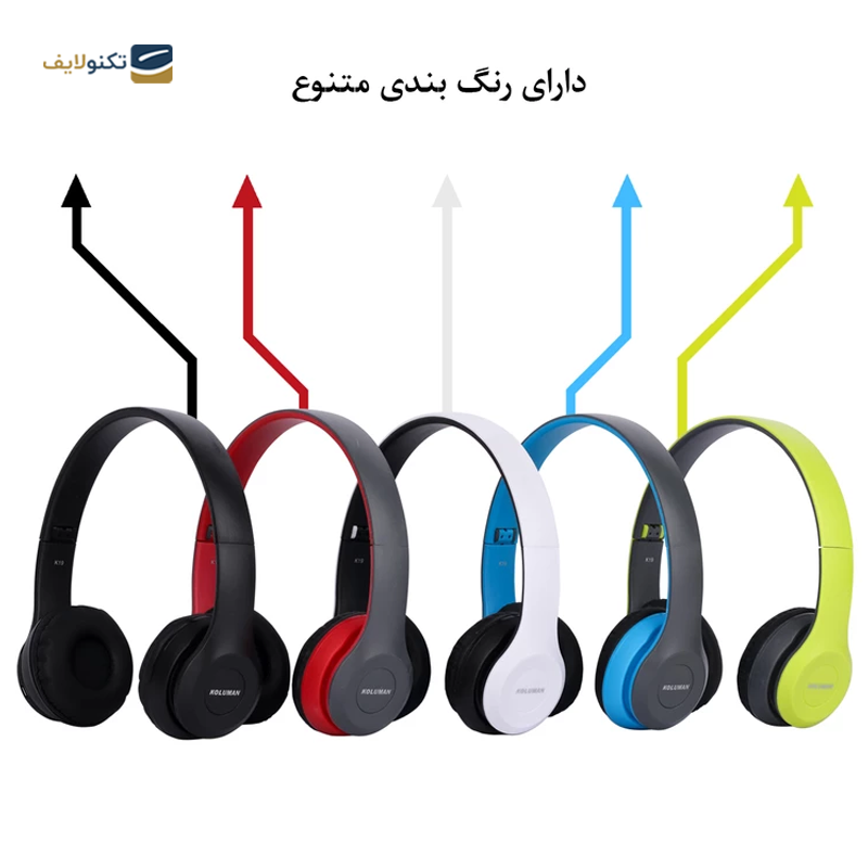 هدفون بلوتوثی کلومن مدل K19 - koluman K19 Wireless Headphone