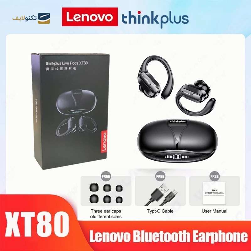 هندزفری بلوتوثی لنوو مدل Live Pods XT80 - Lenovo Live Pods XT80 Bluetooth Earbuds