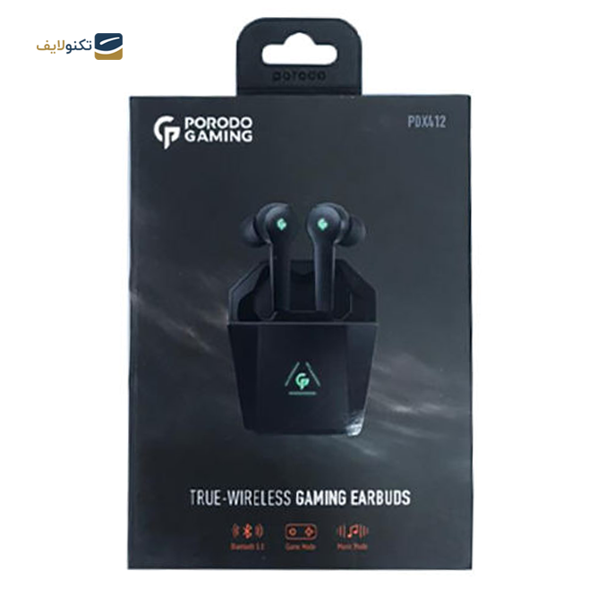 هندزفری گیمینگ بی سیم پرودو مدل PDX412 - Porodo PDX412 gaming bluetooth Earbuds