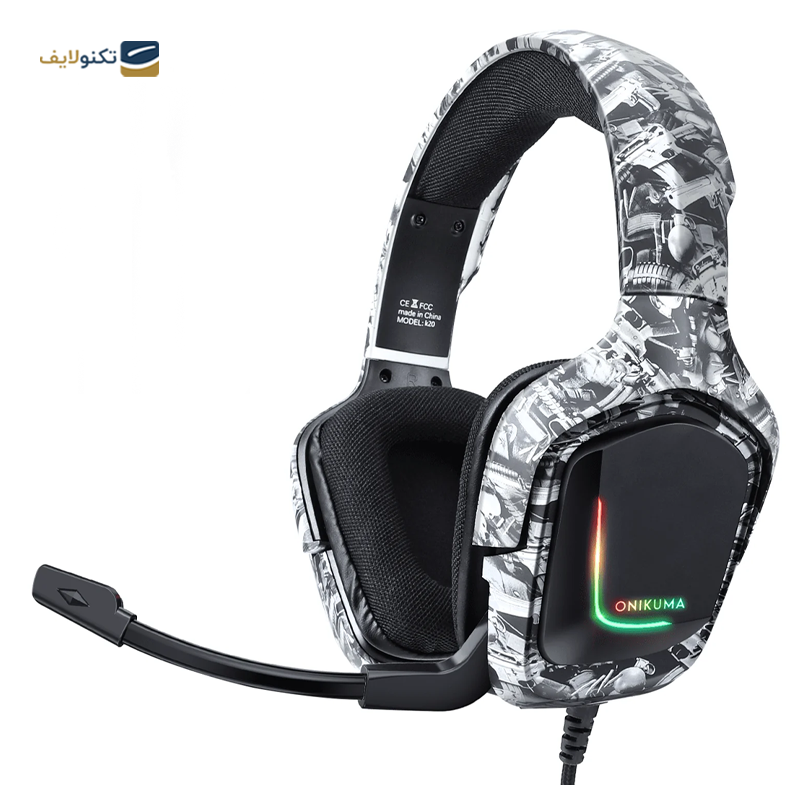 هدفون سیمی گیمینگ اونیکوما مدل K20 - Onikuma K20 Gaming Headphone