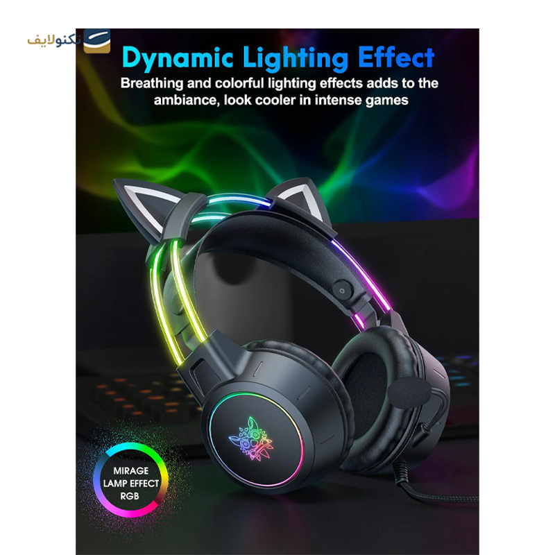 هدفون سیمی گیمینگ اونیکوما مدل X15 PRO CAT - Onikuma X15 PRO CAT Gaming Headphone