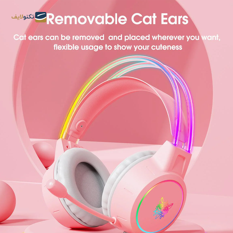 هدفون سیمی گیمینگ اونیکوما مدل X15 PRO CAT - Onikuma X15 PRO CAT Gaming Headphone