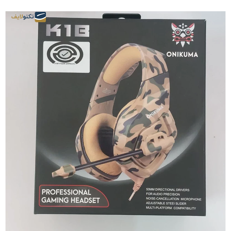 هدست سیمی گیمینگ اونیکوما مدل K1B - Onikuma K1B Wired Headset Gaming