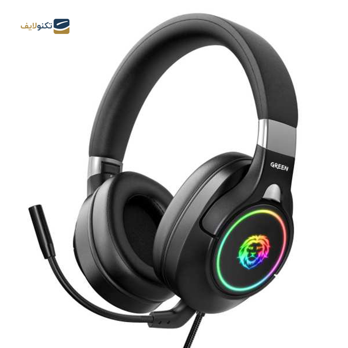  هدفون گیمینگ گرین مدل K10 RGB Lighting Professional - Green K10 RGB Professional Gaming