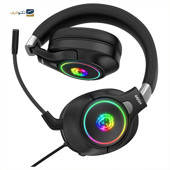  هدفون گیمینگ گرین مدل K10 RGB Lighting Professional - Green K10 RGB Professional Gaming