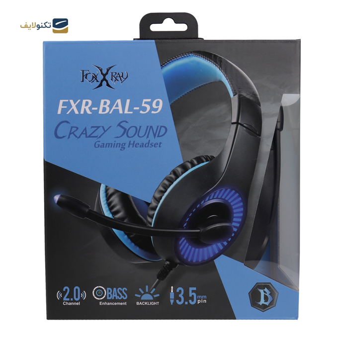  هدست باسیم گیمینگ فاکس ایکس ری مدل FXR-BAL-59 - CRAZY SOUND FXR-BAL-59