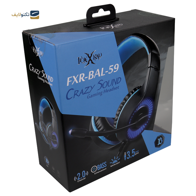  هدست باسیم گیمینگ فاکس ایکس ری مدل FXR-BAL-59 - CRAZY SOUND FXR-BAL-59