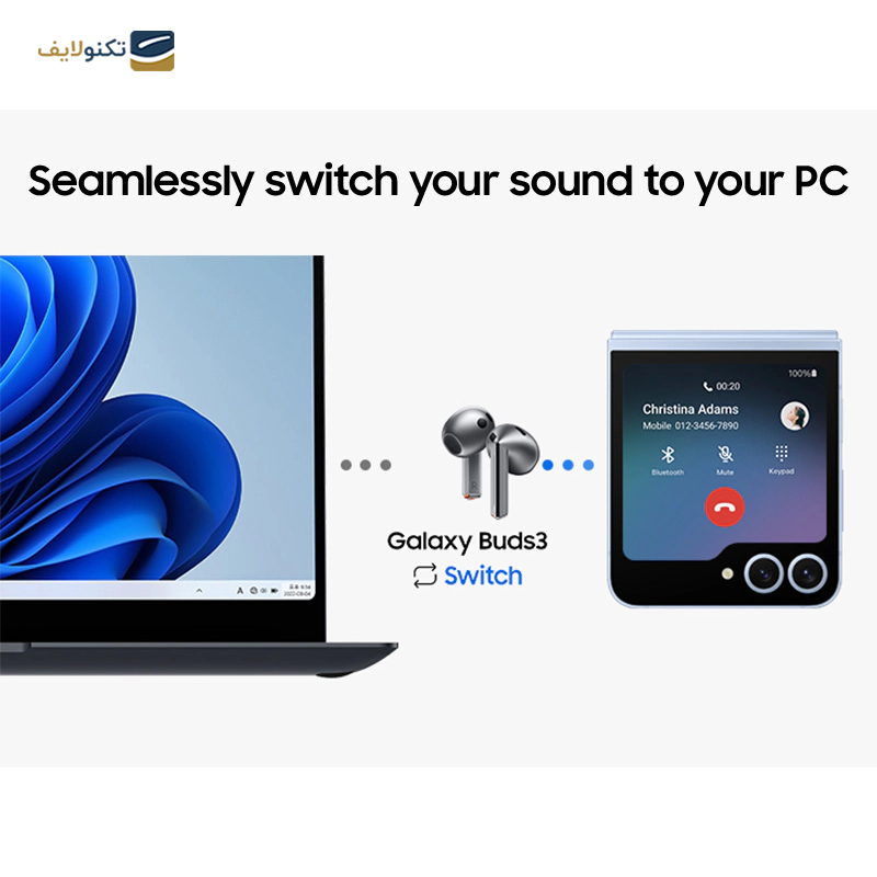 هندزفری بلوتوثی سامسونگ مدل Galaxy Buds 3 - Samsung Galaxy Buds 3 Bluetooth Earbuds