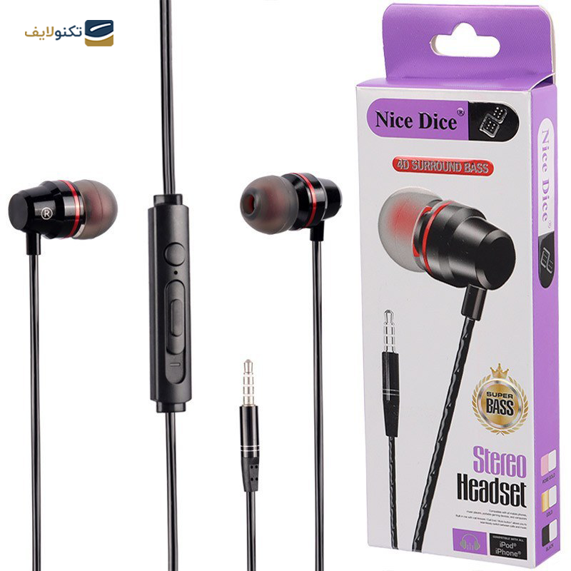 هندزفری سیمی Nice Dice مدل HF-15 - Nice Dice HF-15 Weird Handsfree