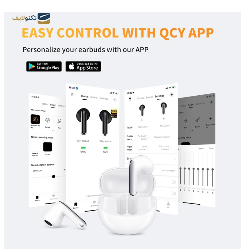 هندزفری بلوتوثی QCY مدل AilyBuds Pro Plus - QCY AilyBuds Pro Plus Wireless Handsfree