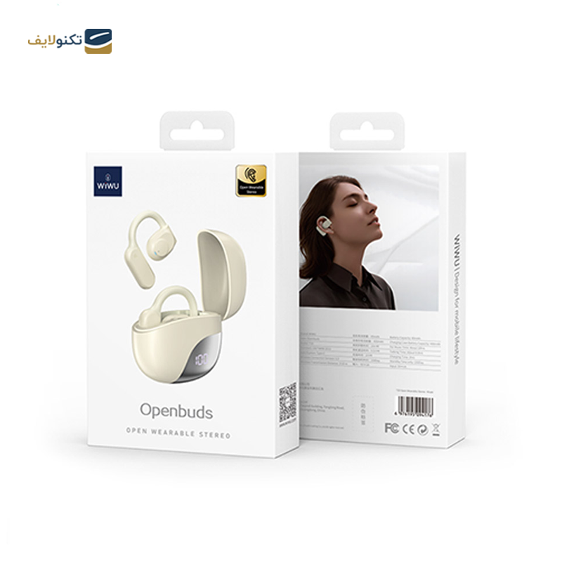 هندزفری بلوتوثی ویوو مدل WiWU Openbuds T20 نویز کنسلینگ - WIWU Bluetooth Openbuds T20